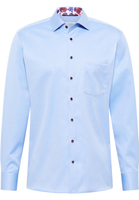 MODERN FIT Cover Shirt in medium blue plain