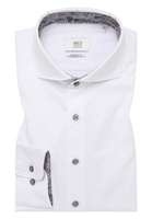 MODERN FIT Soft Luxury Shirt in weiß unifarben