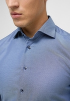 SLIM FIT Chemise bleu-gris structuré