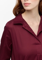 Shirt dress in burgundy plain