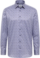 MODERN FIT Shirt in blue printed