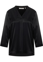 Viscose Shirt Blouse in black plain