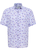 MODERN FIT Linen Shirt in blue printed