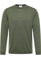 Strick Pullover in olive unifarben