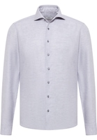 SLIM FIT Linen Shirt in grijs vlakte
