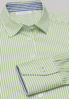 shirt-blouse in light green striped