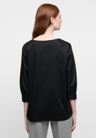 Satin Shirt Blouse in zwart vlakte