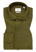 COMFORT FIT Hemd in khaki unifarben