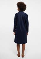 Shirt dress in navy plain