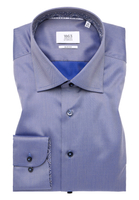 SLIM FIT Luxury Shirt in staalgrijs vlakte