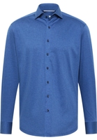 COMFORT FIT Jersey Shirt in blau unifarben