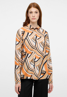 overhemdblouse in oranje gedrukt