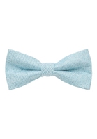Set consisting of bow tie and handkerchief in green structured