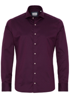 SLIM FIT Soft Luxury Shirt in wine red plain