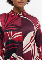 shirt-blouse in wine red printed