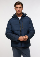 Quilted jacket in navy plain