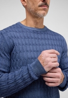 Gebreide pullover in blauw gestructureerd