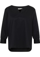 Satin Shirt Blouse in black plain