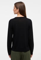 Knitted jumper in black plain