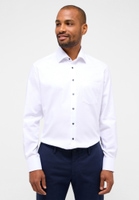 MODERN FIT Hemd in weiß strukturiert