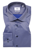 MODERN FIT Luxury Shirt in stahlgrau unifarben