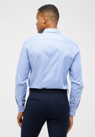 SLIM FIT Overhemd in middenblauw gestructureerd