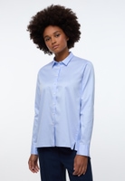 Soft Luxury Shirt Bluse in hellblau unifarben