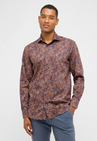 MODERN FIT Shirt in orange printed