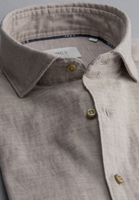 MODERN FIT Linen Shirt in taupe vlakte