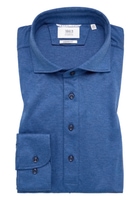 MODERN FIT Jersey Shirt in blau unifarben