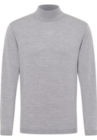 Knitted jumper in melange plain