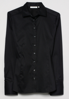 Satin Shirt Blouse in black plain