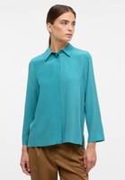 shirt-blouse in emerald plain