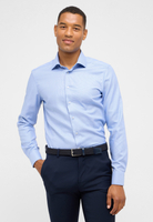 SLIM FIT Shirt in medium blue structured