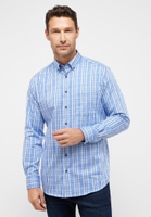 MODERN FIT Shirt in light blue checkered