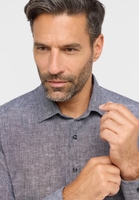 MODERN FIT Linen Shirt in grau unifarben