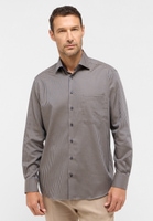 COMFORT FIT Shirt in dark brown checkered