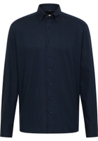 COMFORT FIT Overhemd in donkerblauw vlakte