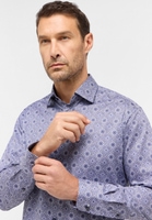 MODERN FIT Shirt in blue printed