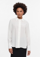 shirt-blouse in white plain