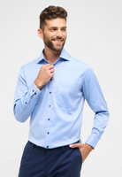 COMFORT FIT Cover Shirt in blauw vlakte