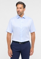 MODERN FIT Performance Shirt in hellblau strukturiert