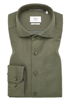 MODERN FIT Linen Shirt in khaki plain