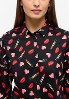 shirt-blouse in red printed