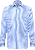 MODERN FIT Shirt in light blue striped