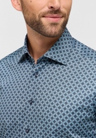 MODERN FIT Shirt in petrol printed