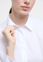 shirt-blouse in white plain