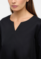 Satin Shirt Blouse in black plain