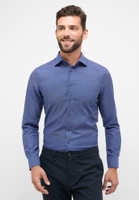 SLIM FIT Overhemd in blauw gestructureerd