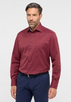 COMFORT FIT Cover Shirt in bordeaux unifarben